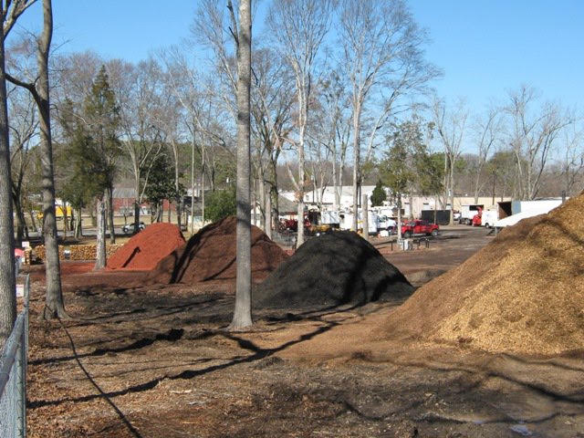Mulch and dirt at the Pro Tree supply yard